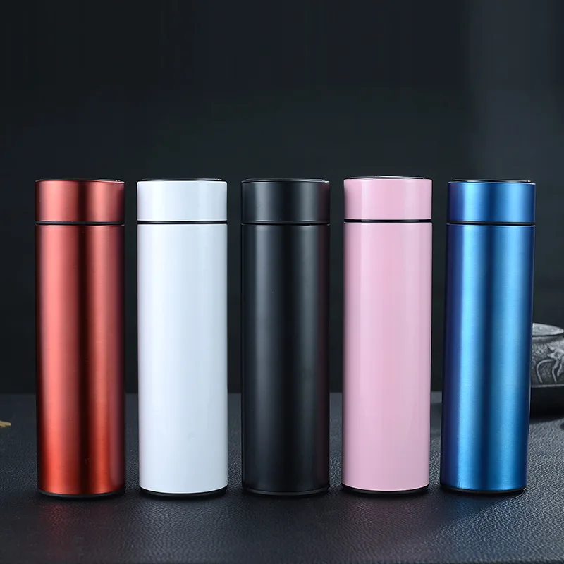 500ml Custom Logo Sport Luxury Smart Vacuum Insulated Flask Stainless Steel Thermo Led Temperature Remind Display Water Bottle