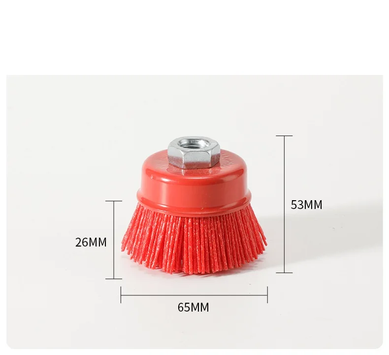 PMS Multi Nylon Cup Brush M14 Roller Industrial Polishing Grinding Round Steel Wire Wheel Brush