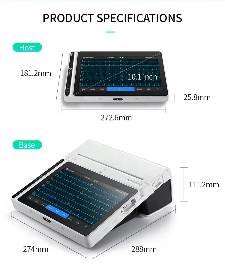 LEPU Portable EKG Machine ECG Machine with Analyzer 12 channel