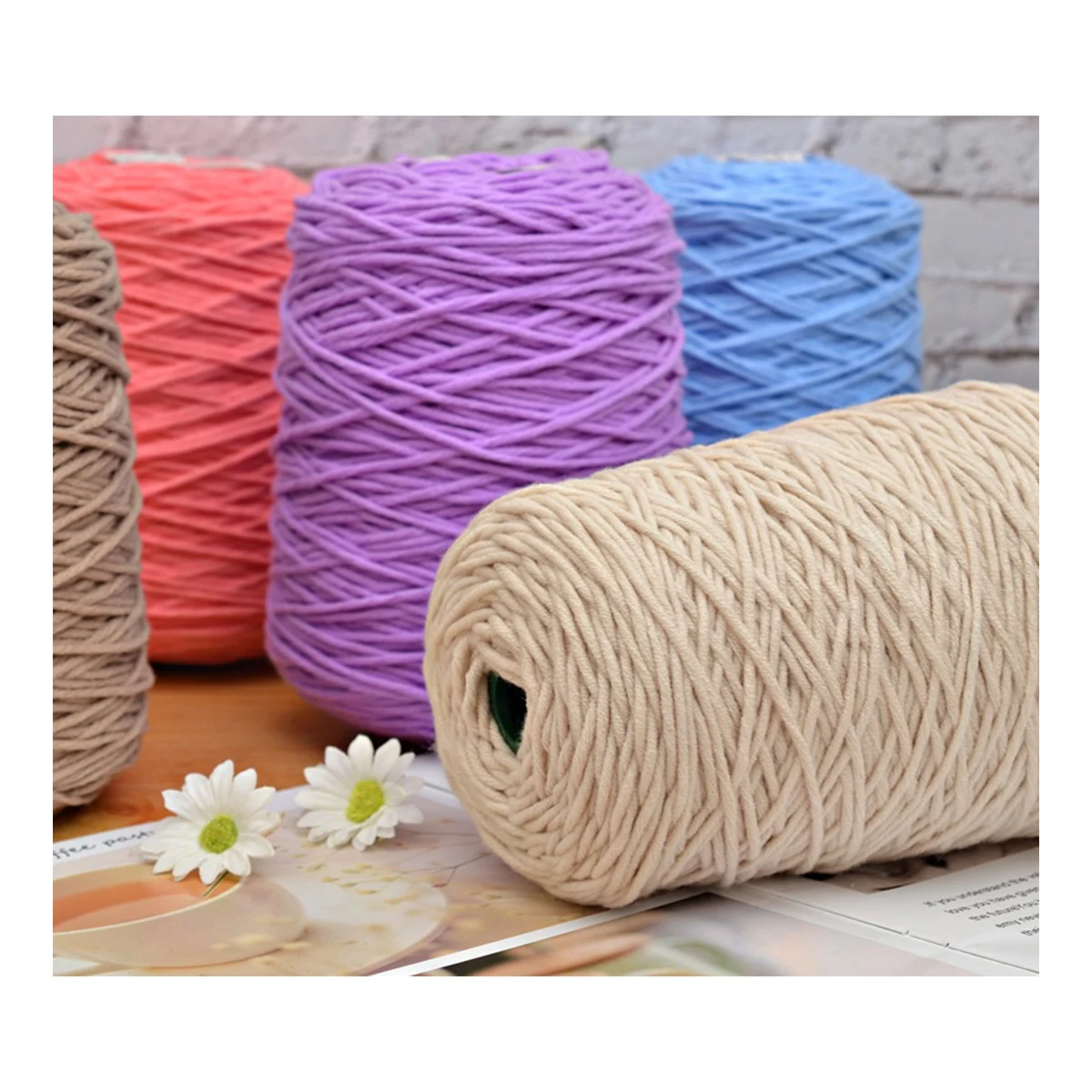 Wholesale 400g Yarn Cone 8ply Tufting Acrylic for