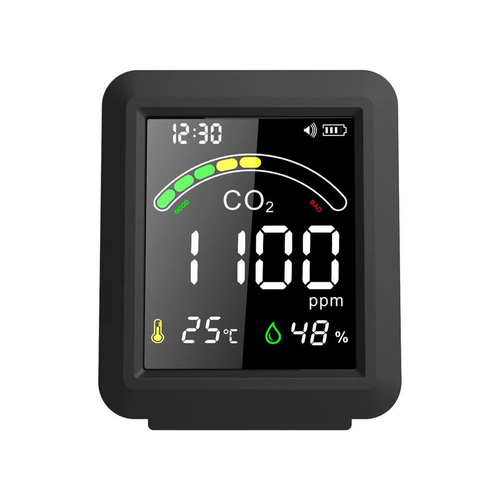 Portable Carbon Dioxide Detector Mini Digital CO2 GAS Meter Monitor for Greenhouse, Home, Office, Mushroom