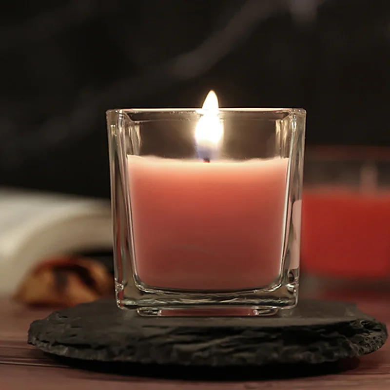 Aromatherapy Candle Wholesale Square 5cm Cup Bedroom Incense Ornaments Natural Plant Wax Fragrance Candle