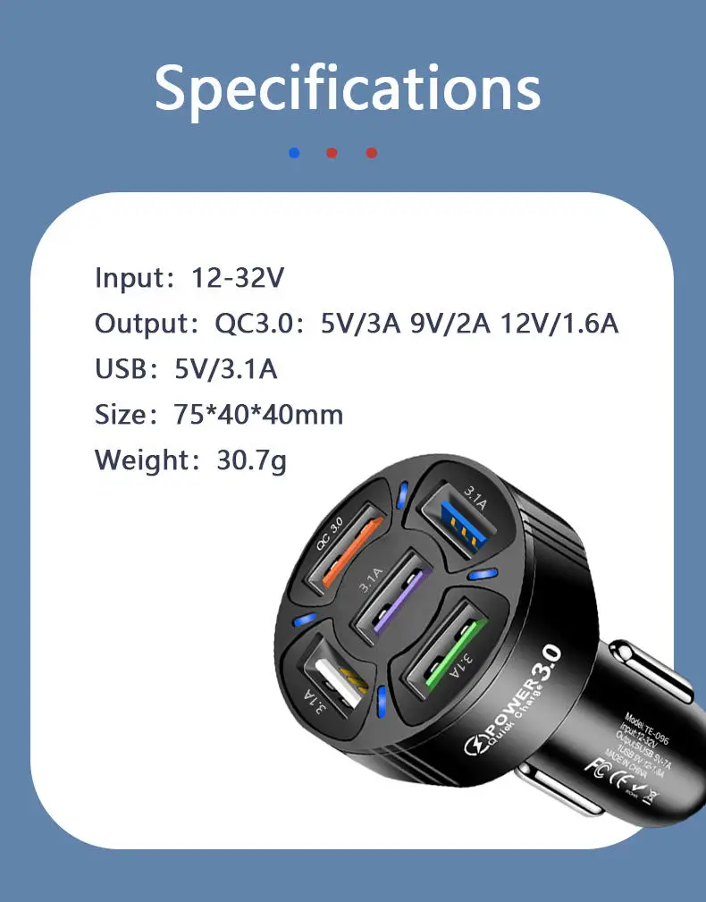 PSDA 35W USB C Car Charger QC 3.0 7A Type PD Fast Charging Car Phone Charger For iPhone 12 13 Pro Xiaomi Huawei Samsung