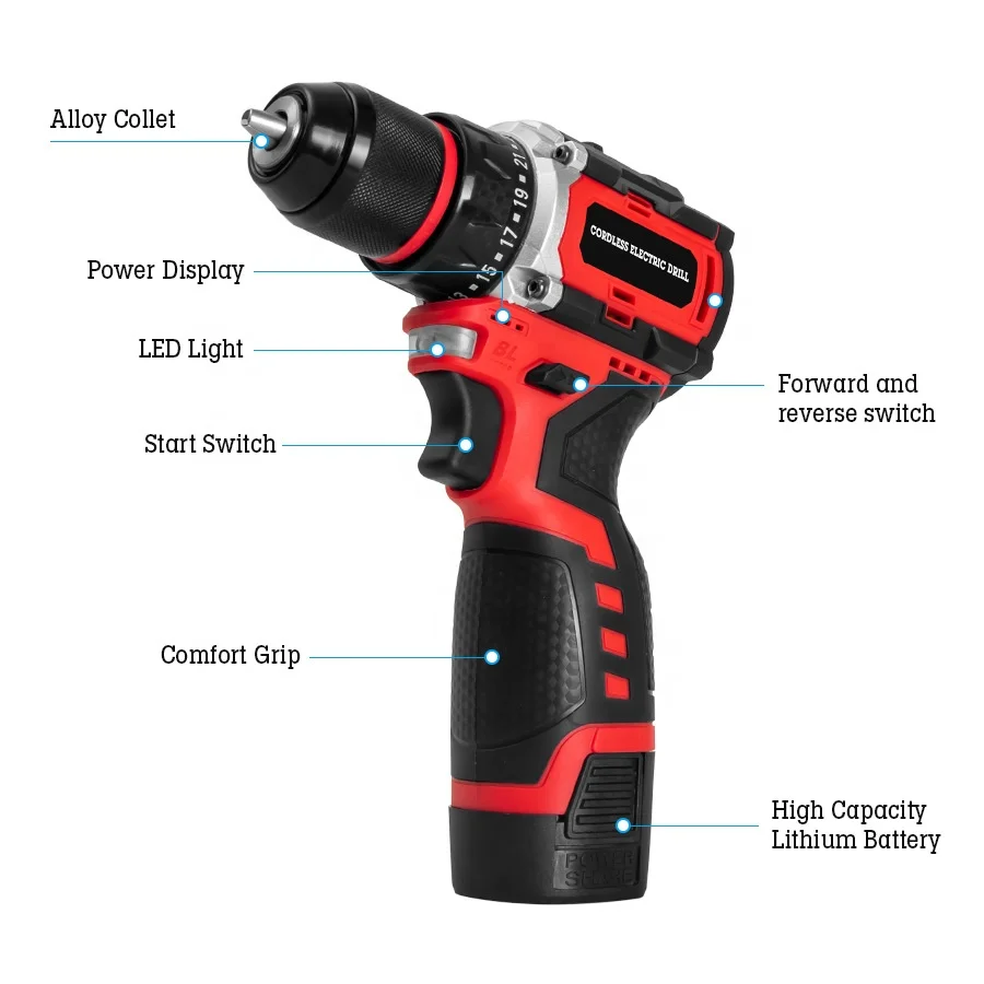 16.8v brushless rechargeable battery electronic screwdriver mini cordless electric screwdriver power drills