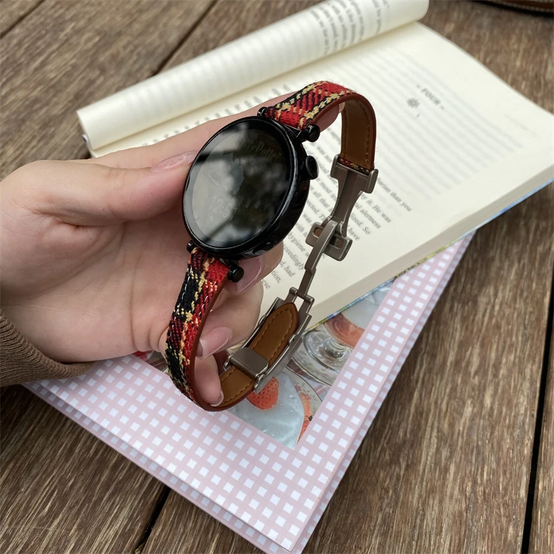 Женский шерстяной тканевый ремешок для Samsung Galaxy Watch 7 6 5 Huawei GT5 магнитный браслет