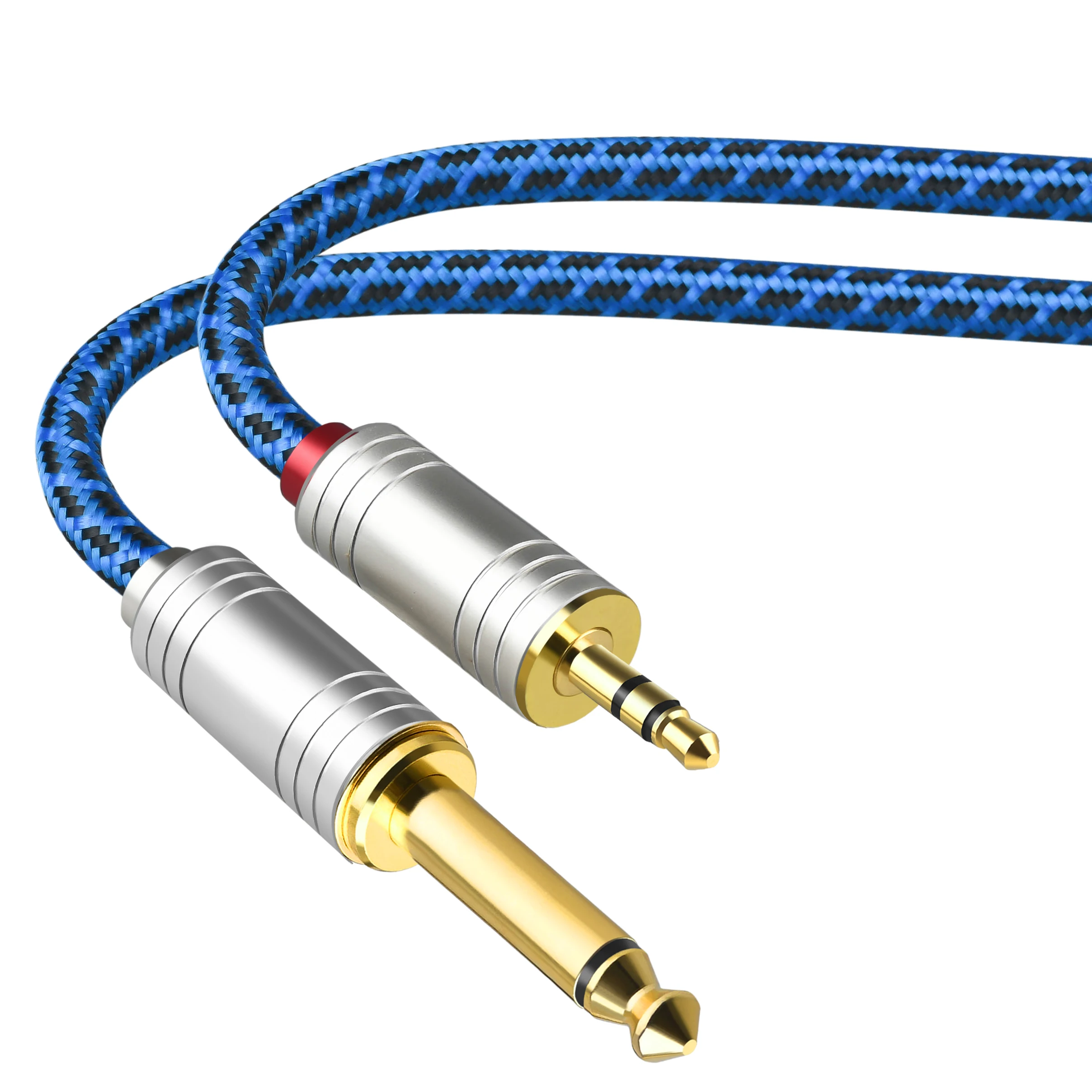 6N OCC 6.35MM Male to Male Audio Cable 6.5mm guitar instrument Patch TS 1/4 Inch Cable for E-Piano Saxophone Bass