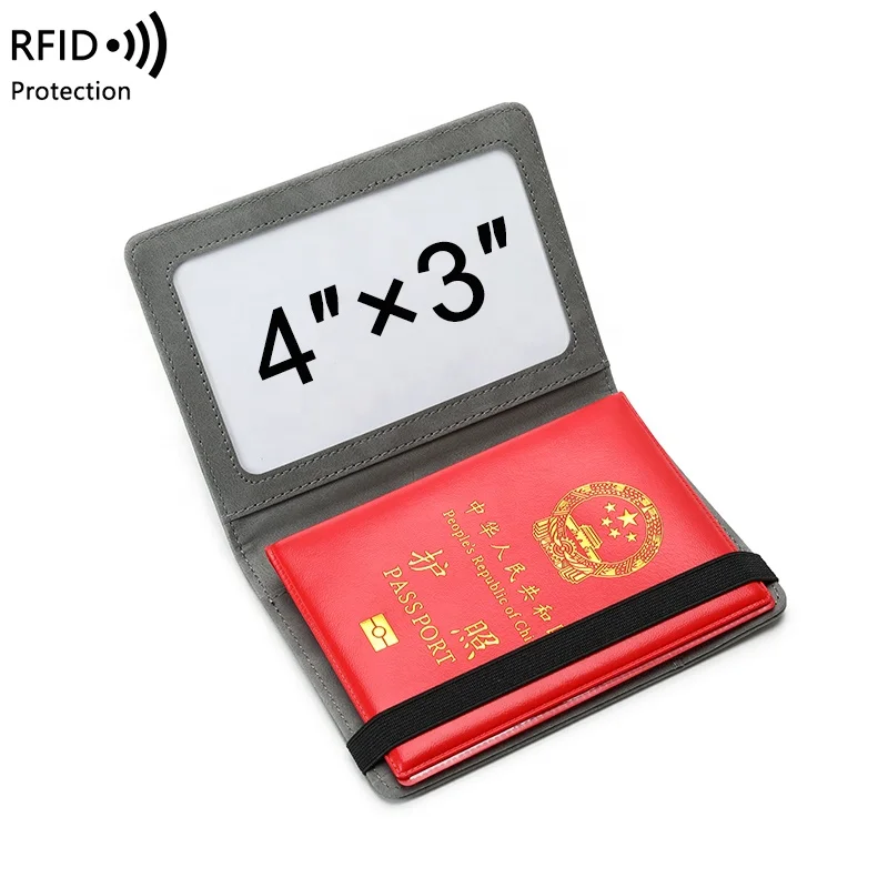 Free sample 2022 Amazon hot 4x3 Inch Vaccination Card passport protector RFID Travel Passport wallet and Vaccine Card Holder