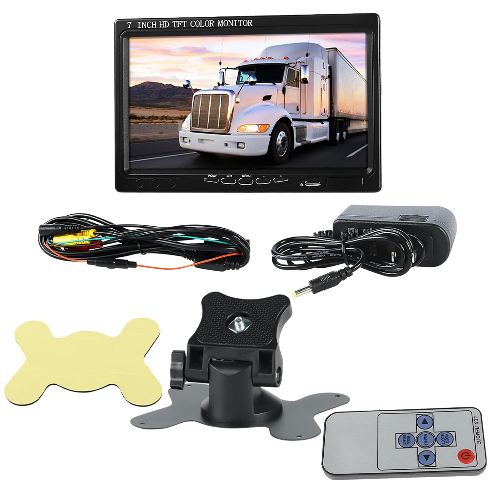 Factory New Products 7inch Car Tv Bus Camper Van Car Monitor Lcd Screen With AV HD MI VGA Interface for Bus Truck Forklift