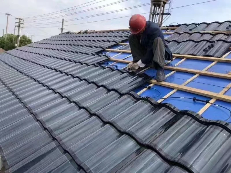 Lebanon 39.48kw solar roof tile on grid connected solar system for Country Villa 30W solar roof tile