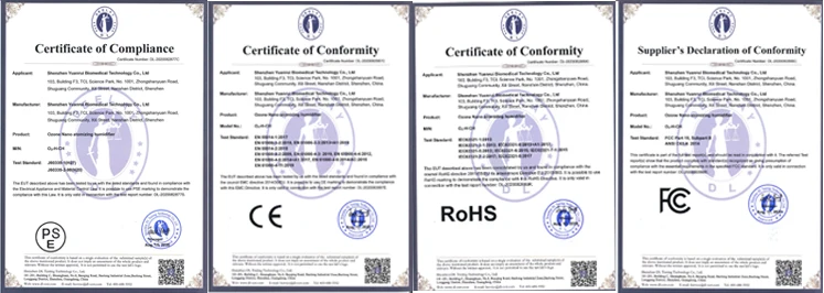 cetificates- humidifier