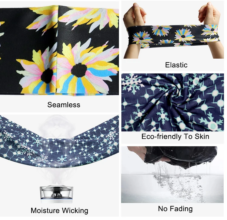 Outdoor activities RPET basic casual wear seamless headband cheap elastic knit headbands