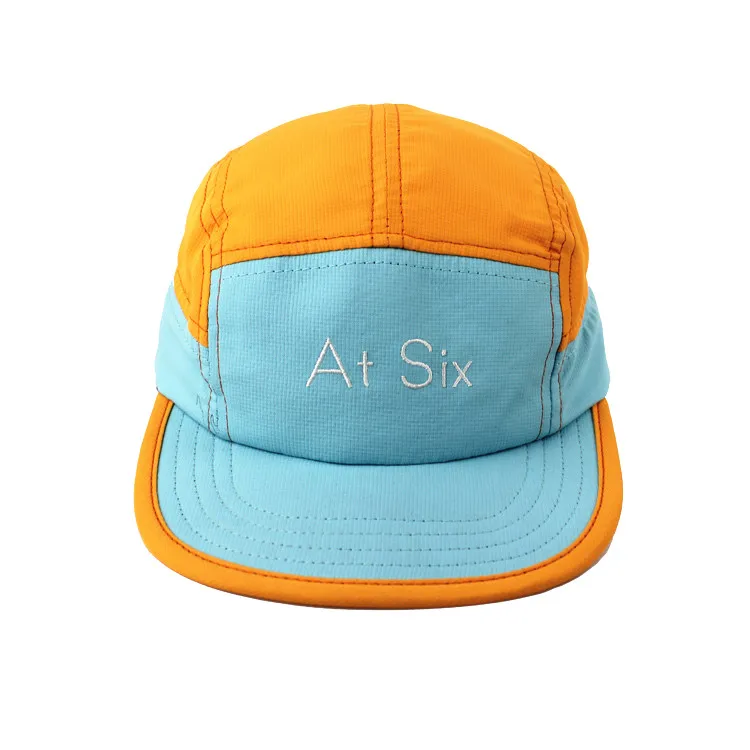 
OEM logo design custom 7/8 panel cap lightweight sport caps micro mesh fabric breathable running hat cap for men women 