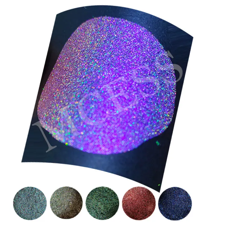 Brand Mcess FREE SAMPLES rainbow chrome holographic micro powder pigments for watercolor making