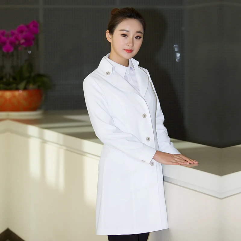 
Korean version of plastic surgery Korean hospital semi-permanent tattoo beautician work clothes white coat long sleeve doctor dr 