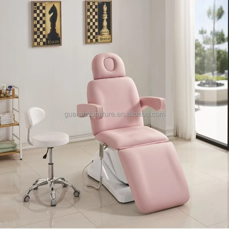 luxury style electric beauty facial chair bed black and white beauty bed chair