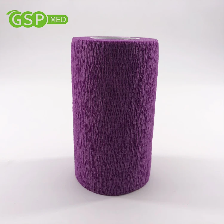 
10cm*4.5m latex free non-woven self adherent cohesive bandage for horse 