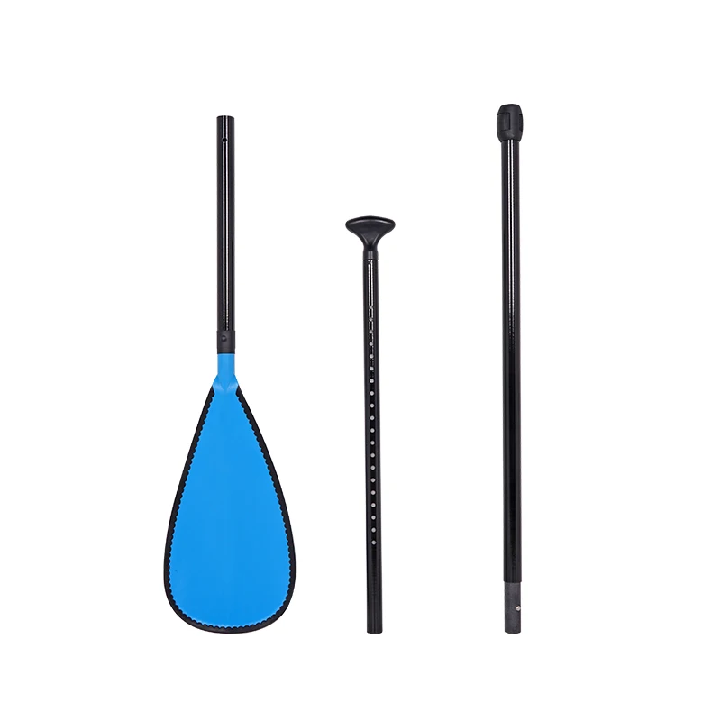 Oem design fiberglass shaft 3 pieces stand-up surf paddles adjustable sup stand up paddle with abs protector for surfing