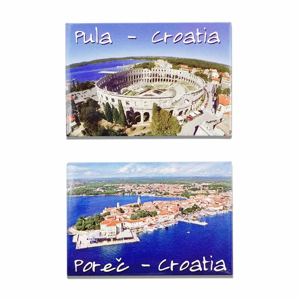 Promotional Custom Rome Italy Scenery Tin Fridge Magnets Tinplate Fridge Magnets Tourist Souvenir Tin Plate Fridge Magnets