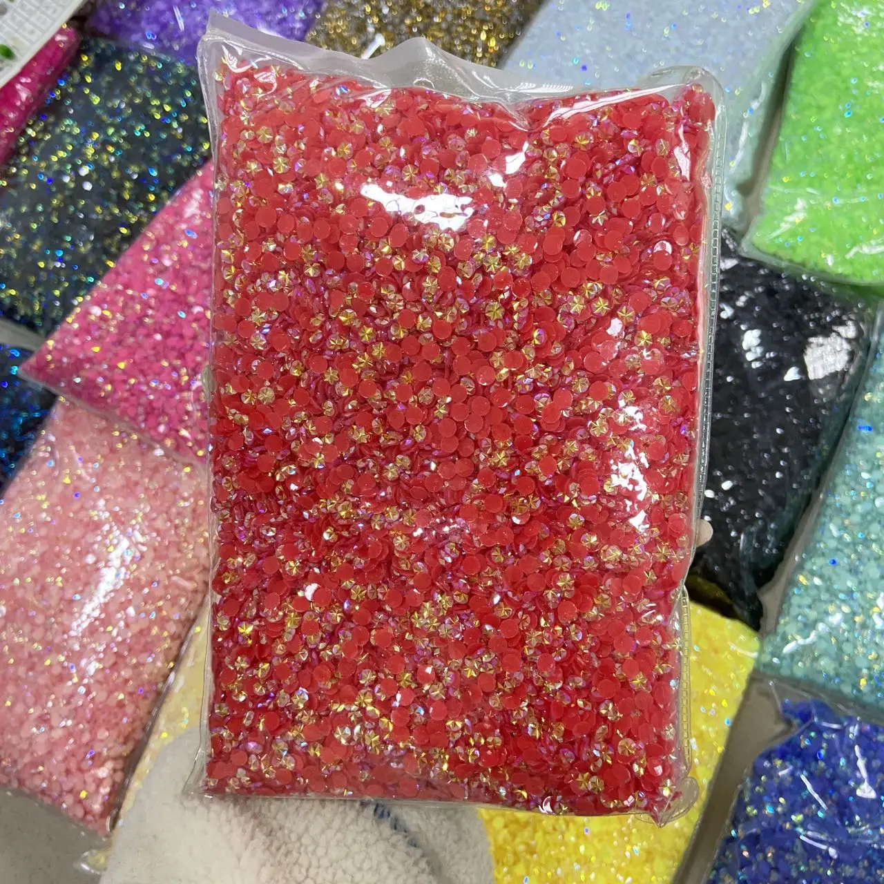 XULIN Wholesale Non Hotfix Round Flatback Resin Snowflake Rhinestone Decoration