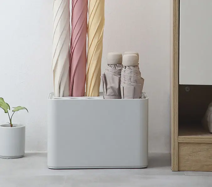 TX2023 15 Slot Non-Slip Home Office Umbrella Rack with Drain Tray Basket Organizer Spaces for 15 Umbrellas