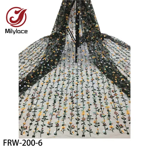 Lovely Silver Flower African Lace Fabric French Lace With Sequins For Dress