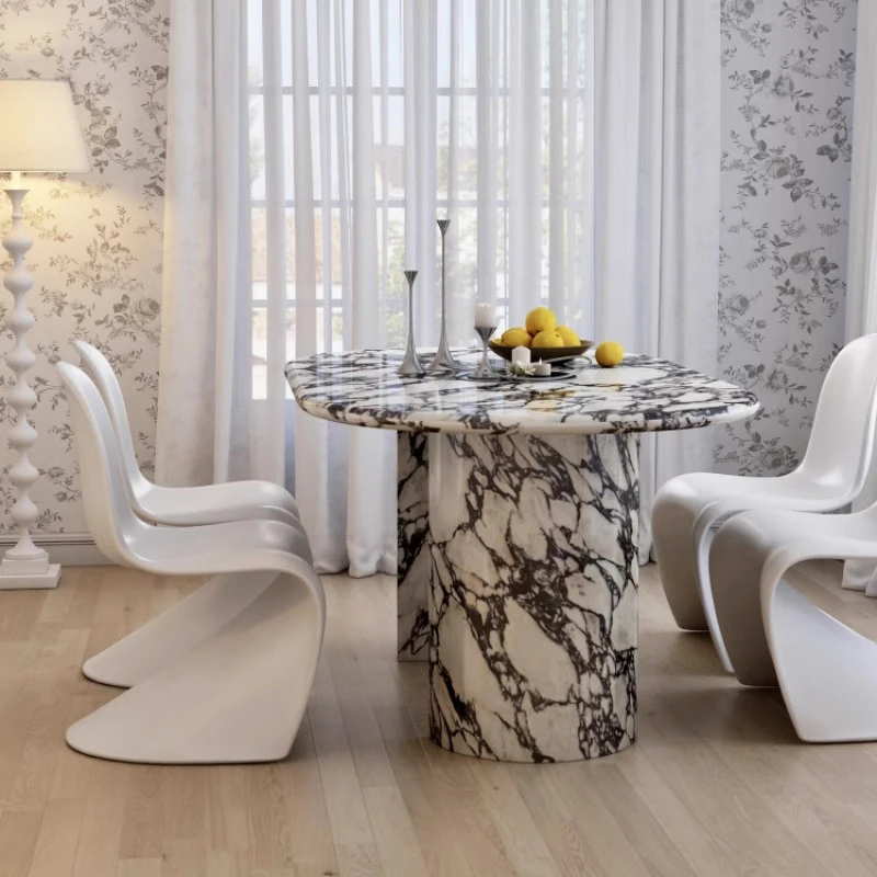 180cm 6 Feet Calacatta Viola Marble Dining Table Purple Bathroom Vanity Top Kitchen Countertop Island Walling Flooring Tiles