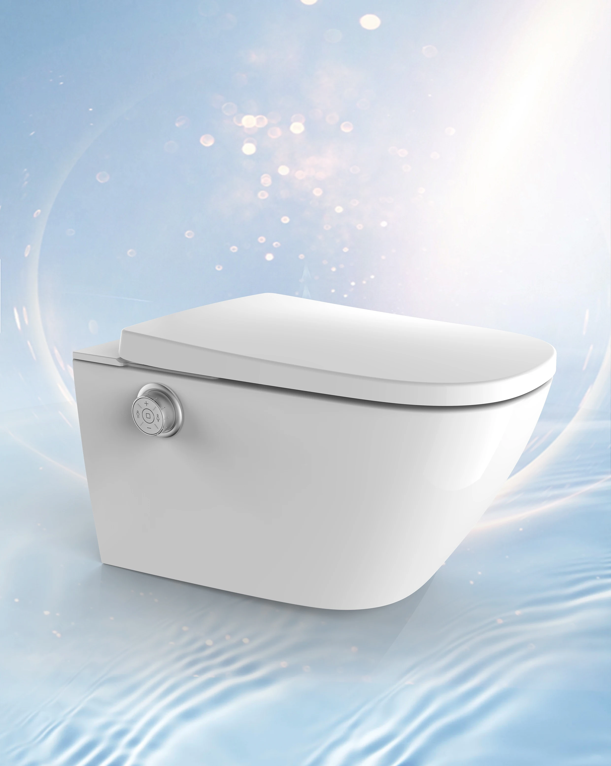 Foot Sensor Flush Smart Toilet Heated Seat Multi Function Remote Control Bidet Toilet