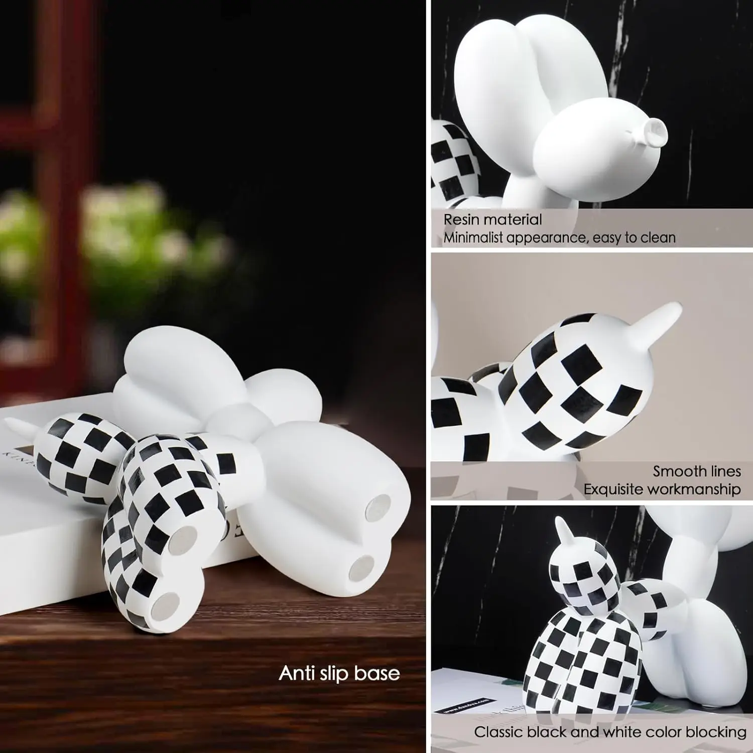 Balloon Dog Decor Animal Statue Funny Decoration Funky Cute Statues Home Decor for Shelves