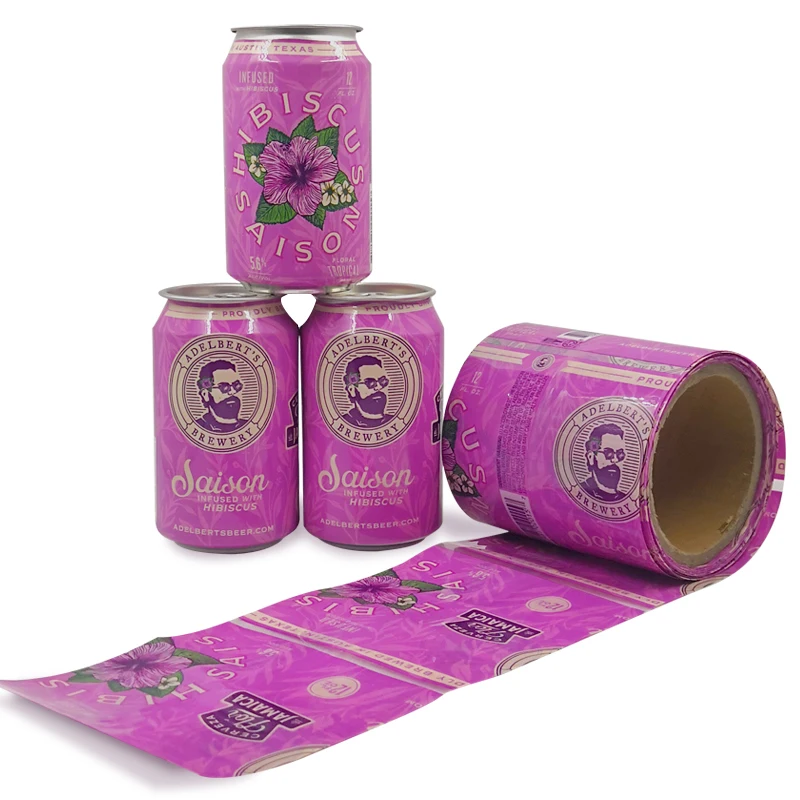 Printed Shrink Sleeve Aluminum Soda Beverage Can Packing,Custom Beer Aluminum Cans Packaging Shrink Label