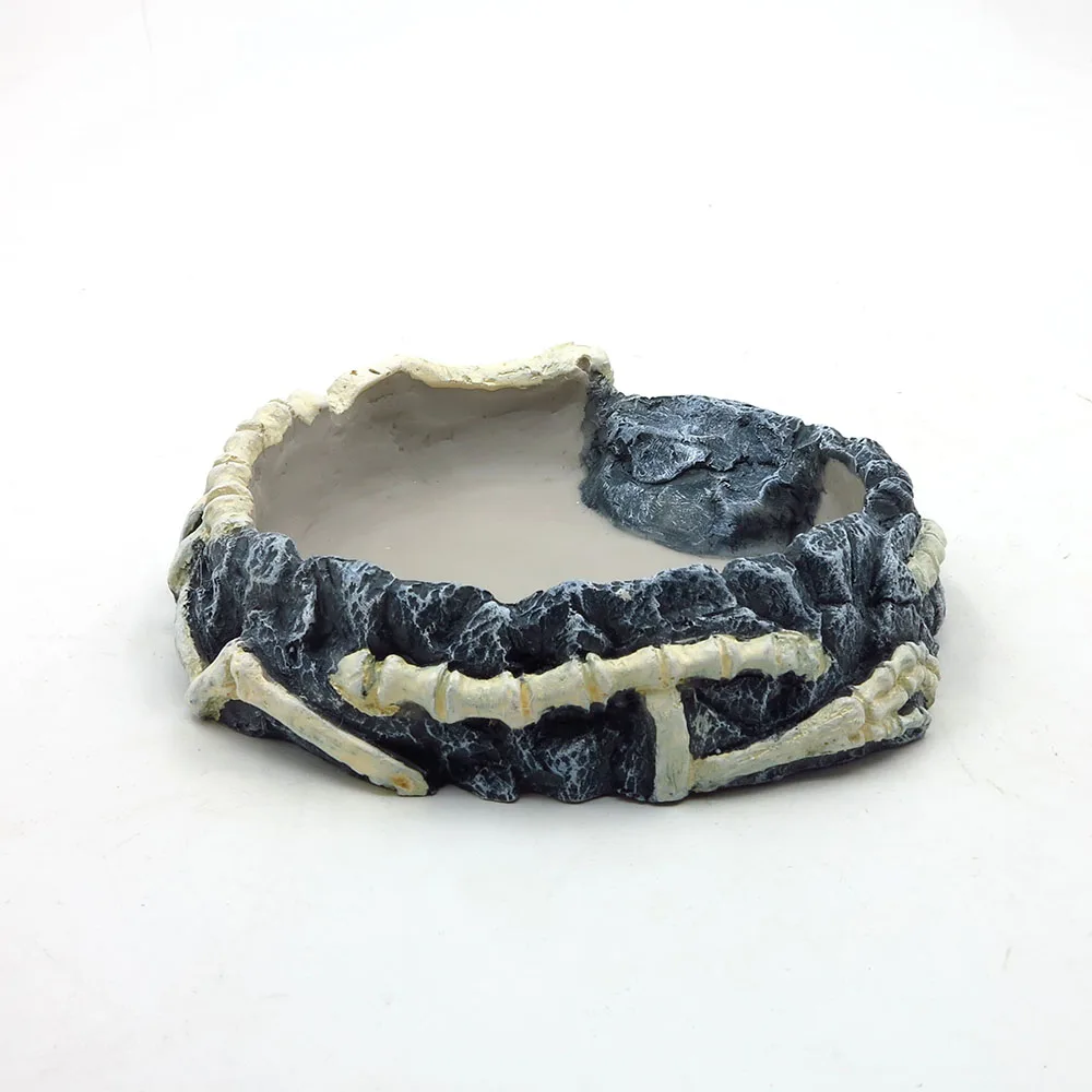 Reptile Water Dish Food Bowls,Reptile Tank Decor Bowl for Leopard Gecko Lizard Spider Scorpion