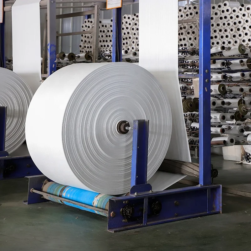 GRS Утверждено китайское производство оптовая продажа 48 см 107 см белый 100% полипропиленовый трубчатый тканый материал PP ткань для сумок