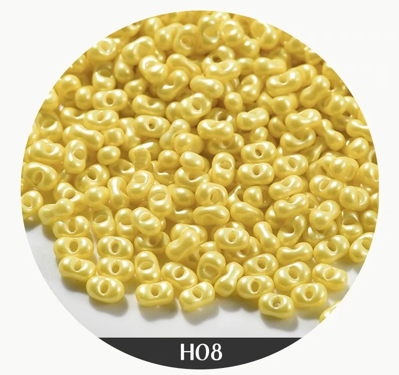 Wholesale high quality 3*6mm pearly lustre glass seed beads peanut beads for jewelry making