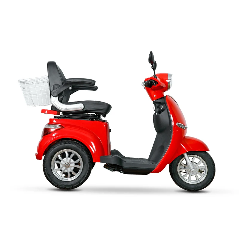 EEC 1000W Old Couple Shopping Bike Disabled Mobility Elderly Assisted Travel Electric Tricycles Two Seats Three Wheels Scooter