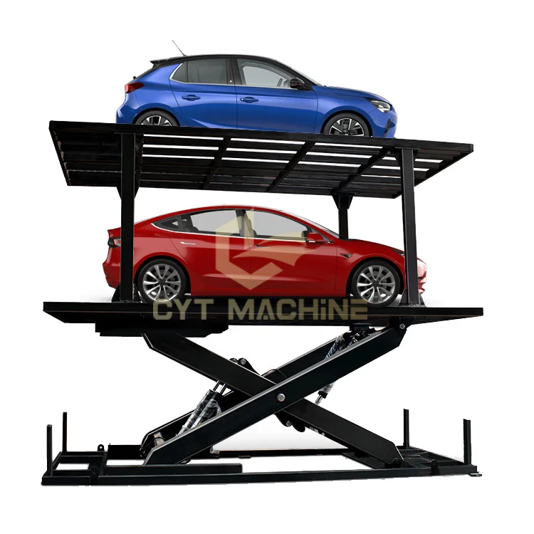 Underground Garage Scissor Car Lift Hydraulic Basement Car Lift