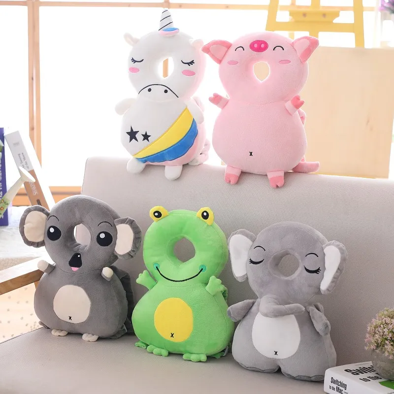 New Cute Infant Toddler Head Back Protector Safety Pad Harness Headgear Cartoon Baby Protection Pad Cushion