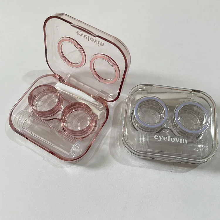 Women Contact Lenses Case Student Contact Lens Containers Daily use Easy Carrying Plastic Contact Lens Box A-600