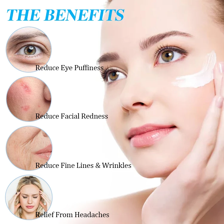 New arrivals rotation Skin Face Beauty Tools Silicone Handle Facial Cooling Stainless Steel Ice Globes