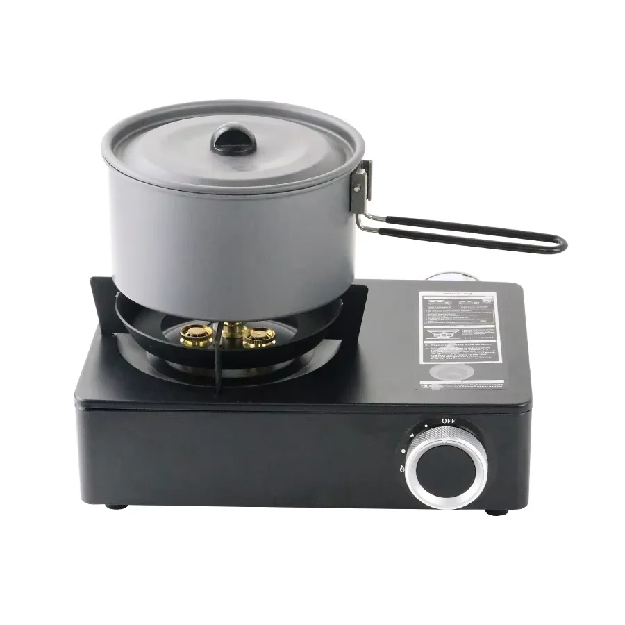 Compact Camping Gas Stove 5 Burner Stainless Steel Gas Range Stove With Brass Simple Gas Stove