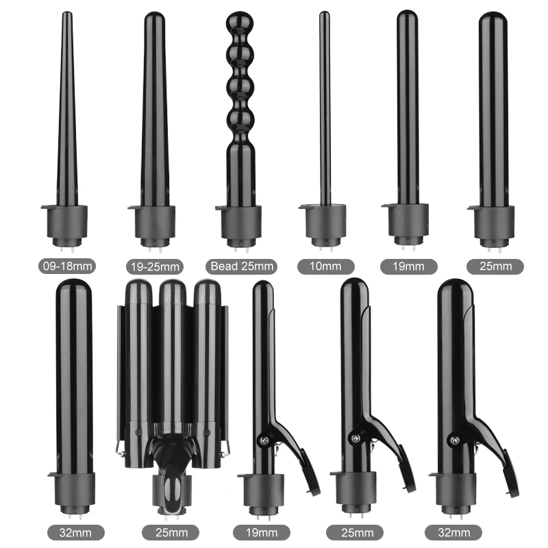 Interchangeable Styler 5 In 1 Hair Iron Curls Hair Curling Iron Professional Hair Curler Set