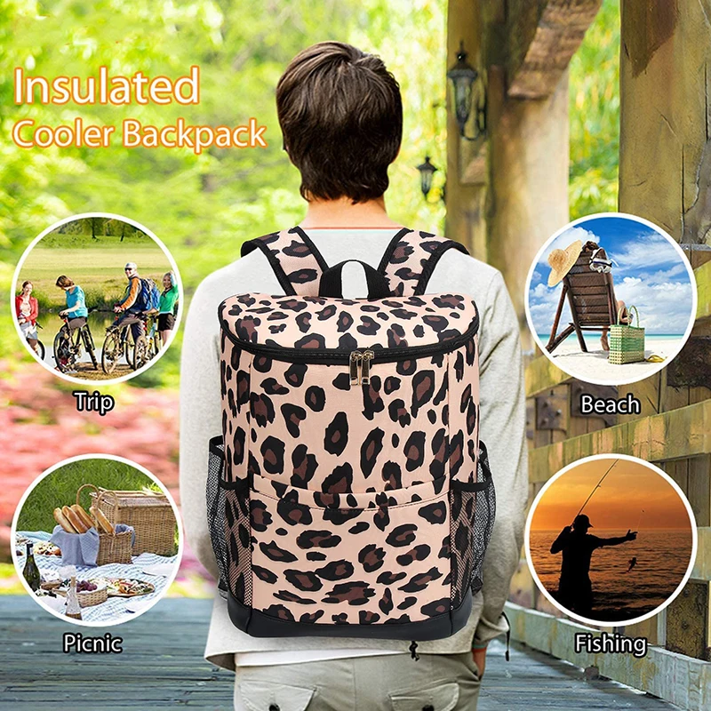 30 liter large women waterproof nylon lunch cooler backpack bag 24Can soft insulated hiking camping picnic backpack
