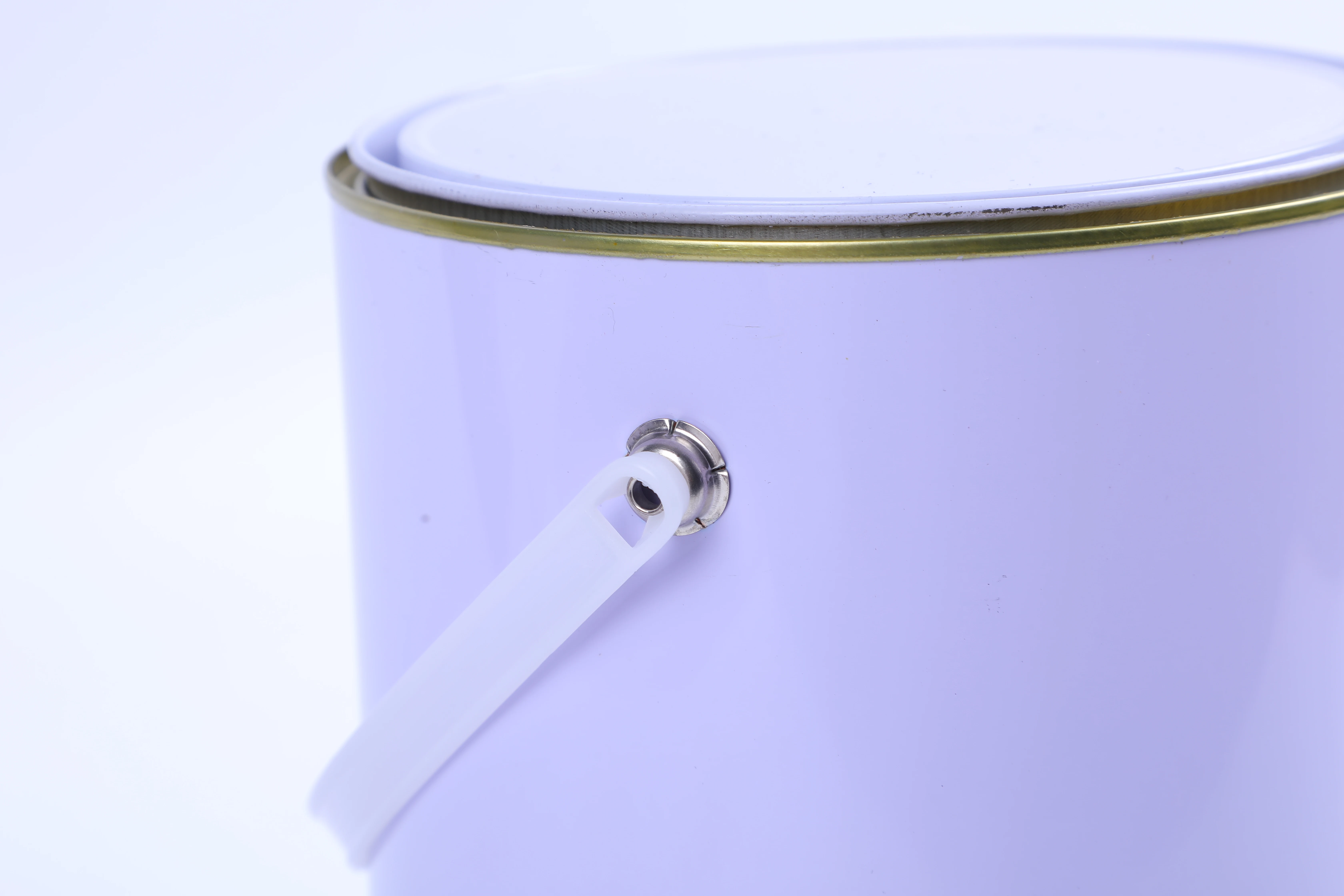 
5L small round paint tin can container press tin can with lid 