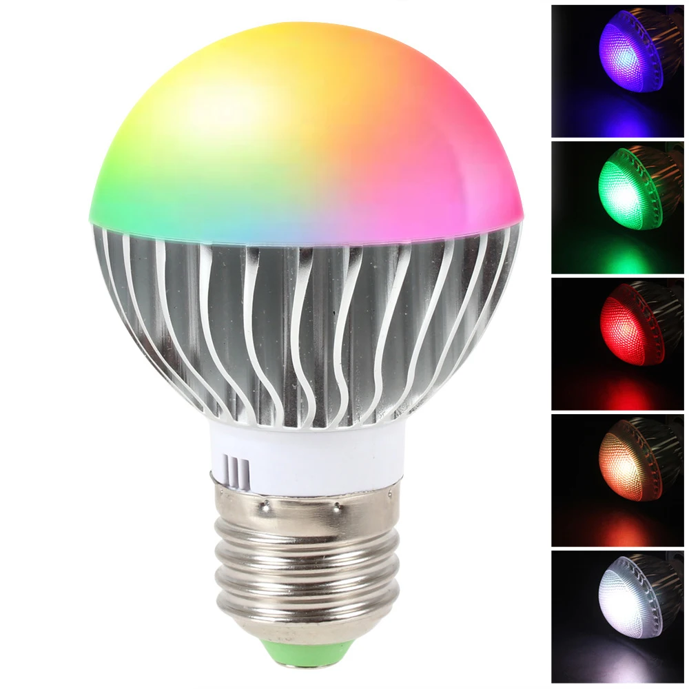 
HOMIFINE Color Changing Light Dimmable Screw Base E26 E27 Mood Flood Light RGB LED Light Bulb with Remote Control 