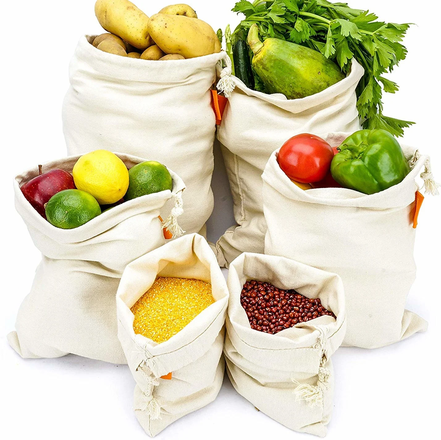 Eco Friendly Custom Printing Printed Logo Cotton Canvas Pouch Packing Packaging Drawstring Draw String Pouch