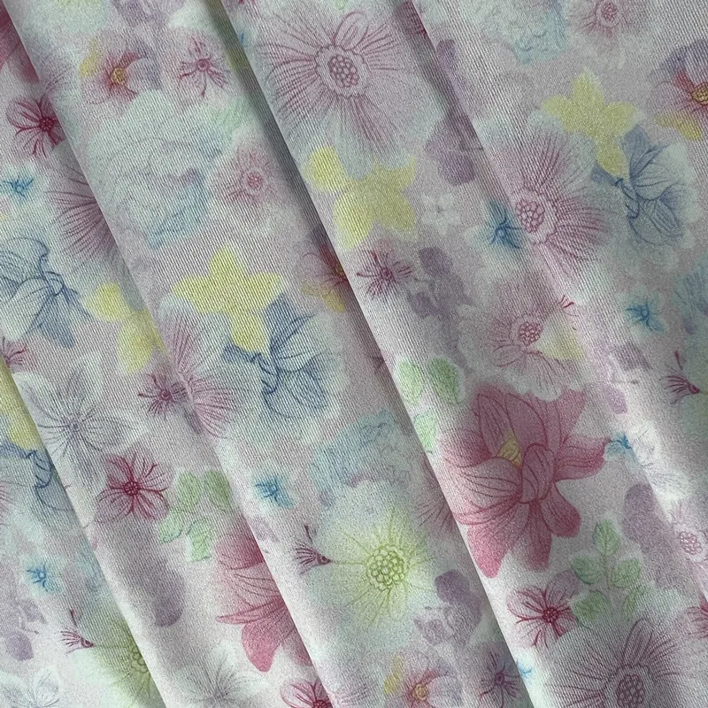 New Pattern Factory Direct High Quality Custom Printing Stretched Knitting DTY milk Silk Fabric