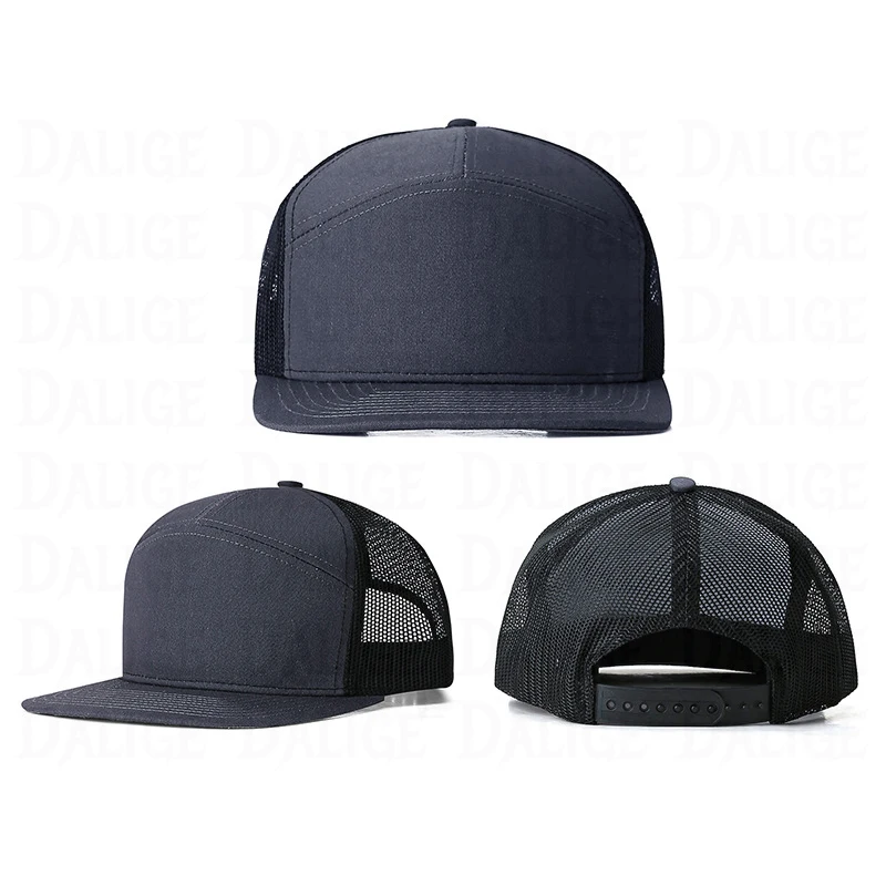 Custom Logo Richardson Richarson Flat Bill Hill 7 Panel 7-panel Snapback Snap Back Camo Mesh Trucker Caps Hats