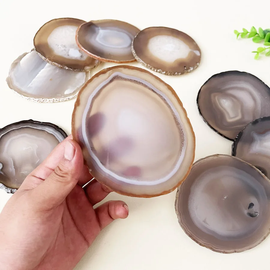 Wholesale Natural Crystal Slab Agate Slices for Coaster