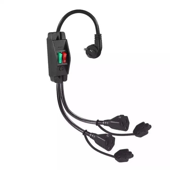 kebaolong 3ft 6ft Svt Sjt Awg Pvc Y Shaped Us Power Cord 45 Degree Type Nema 5-15p To Double Nema5-15r Machine Cable