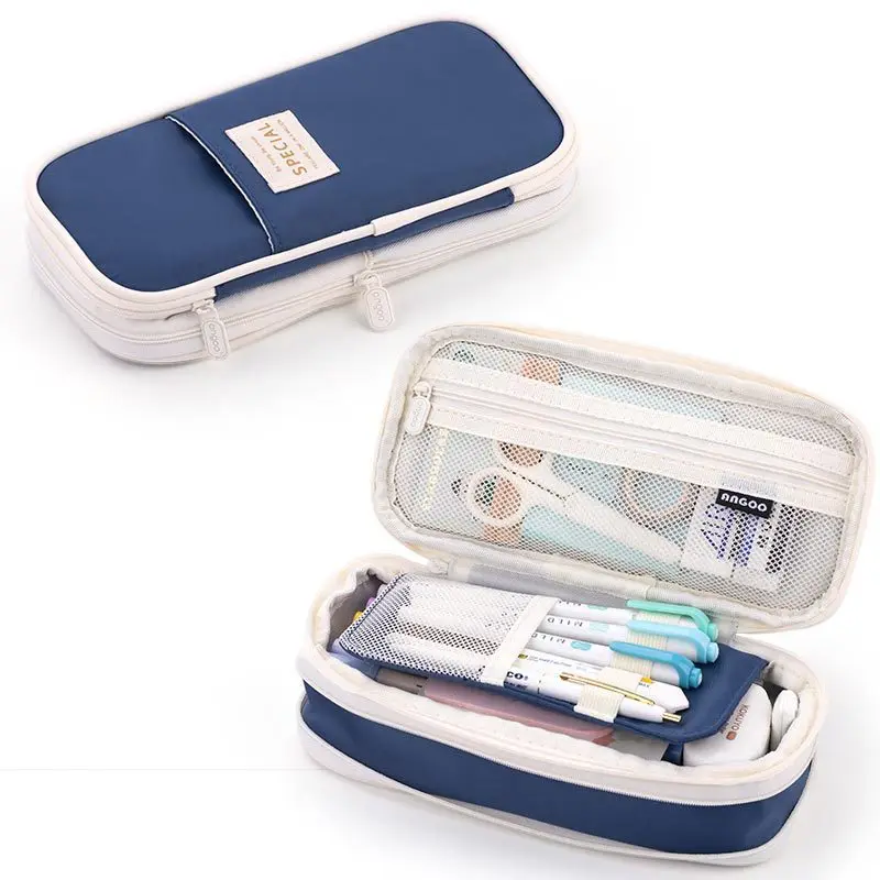 Large Capacity Simple Dirty-resistant Pencil case Creative Multi-functional Waterproof Double-layer Pen case