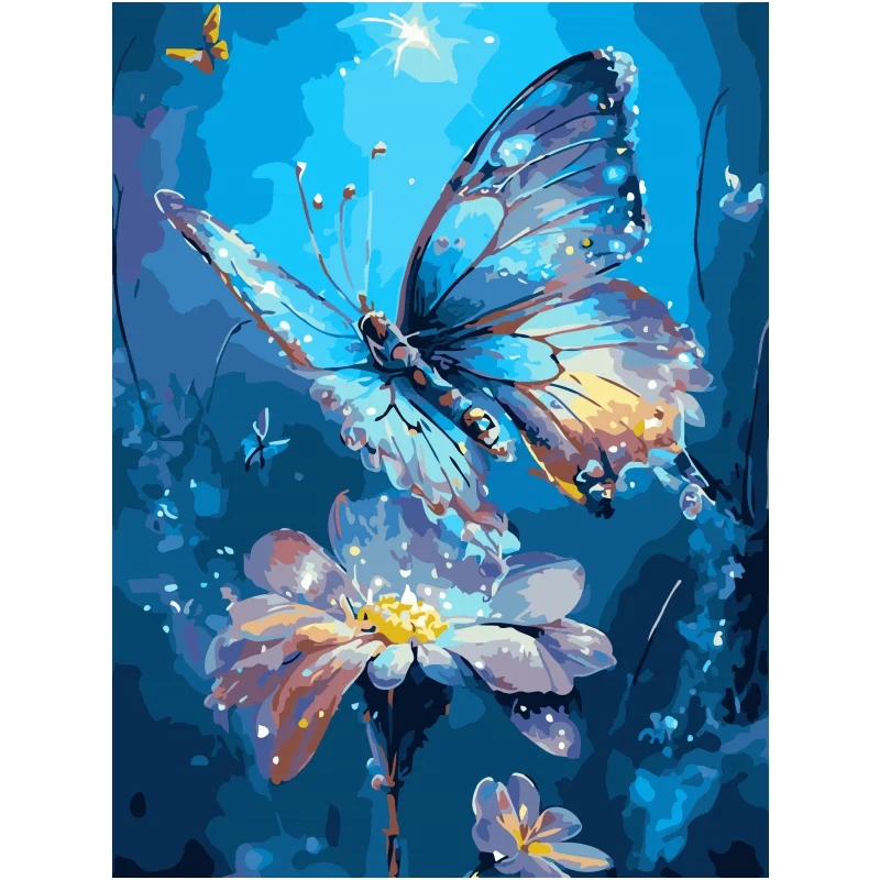 Butterfly Painting By Numbers Kits Animals Marker By Numbers Handmade For Home Decoration 40x50cm/16x20inch Without Frame