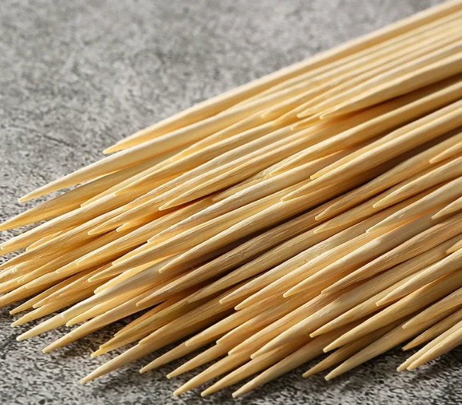40cm 50cm Barbecue Roasting Kabob Beef Disposable Bamboo Skewer Sticks